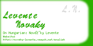 levente novaky business card